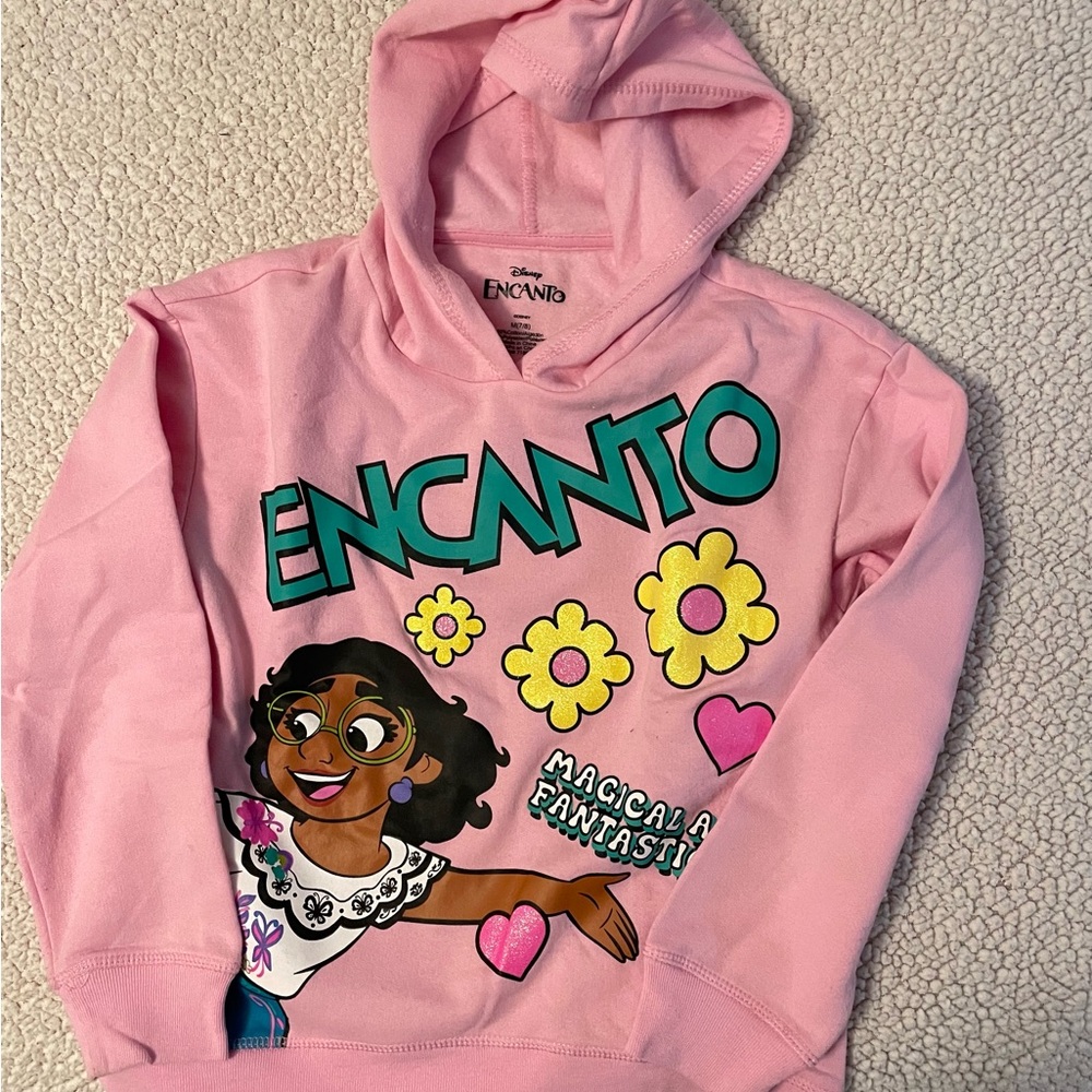 Disney Encanto Pink Kids Hoodie. Size 7/8